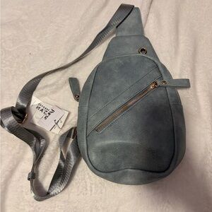 Blu/Gray Crossbody Backpack